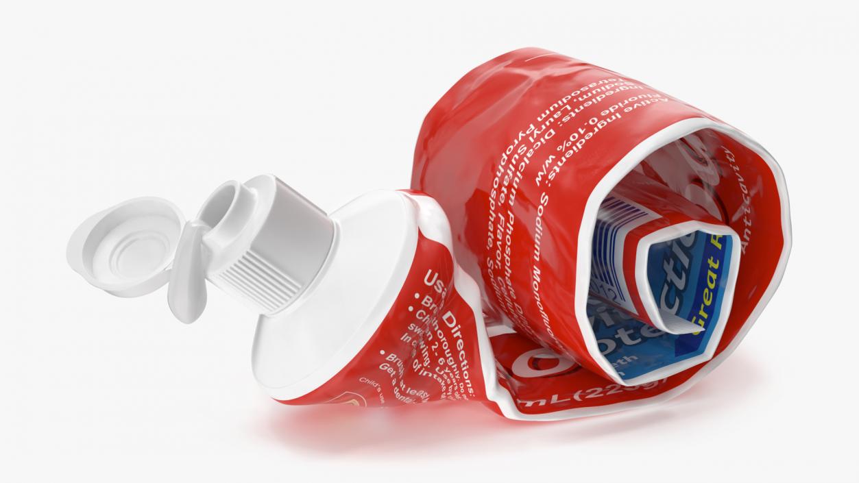 3D Empty Toothpaste Tube