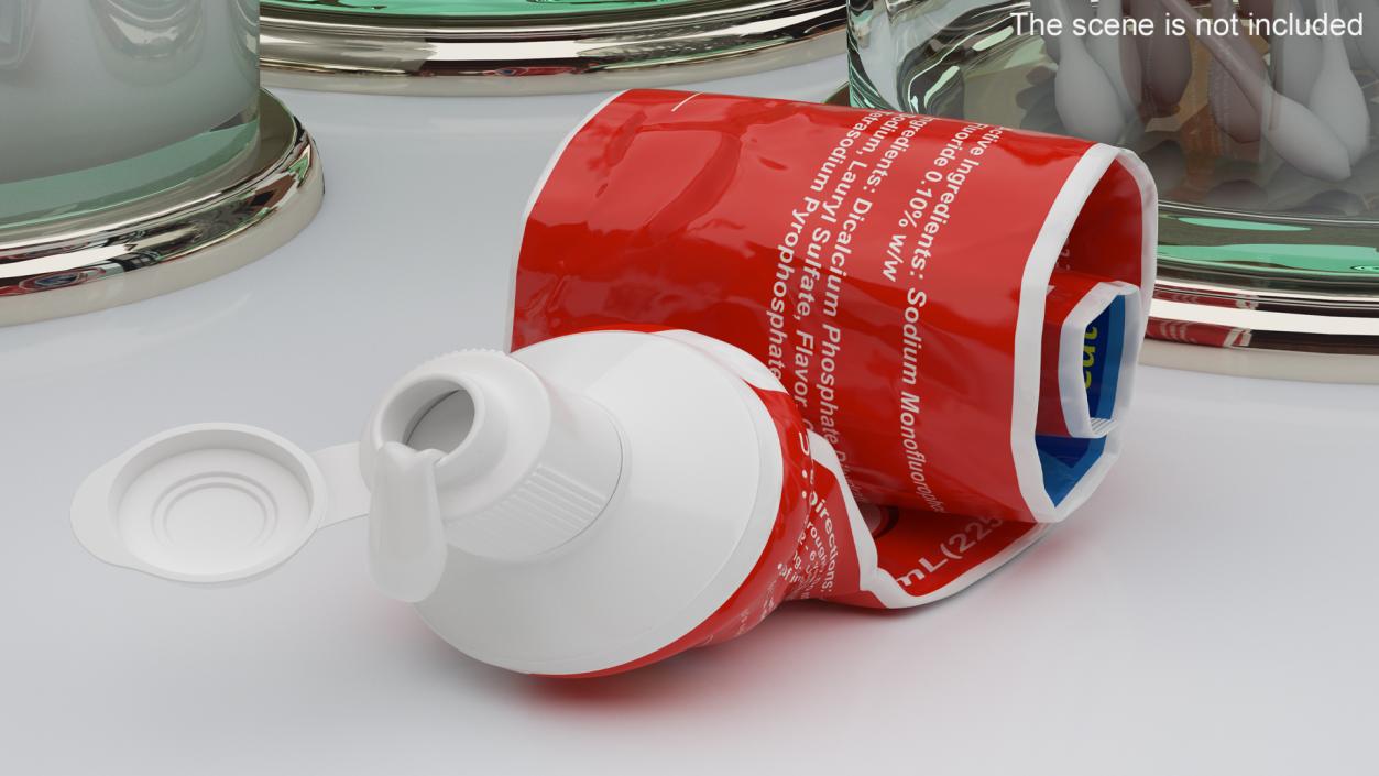 3D Empty Toothpaste Tube