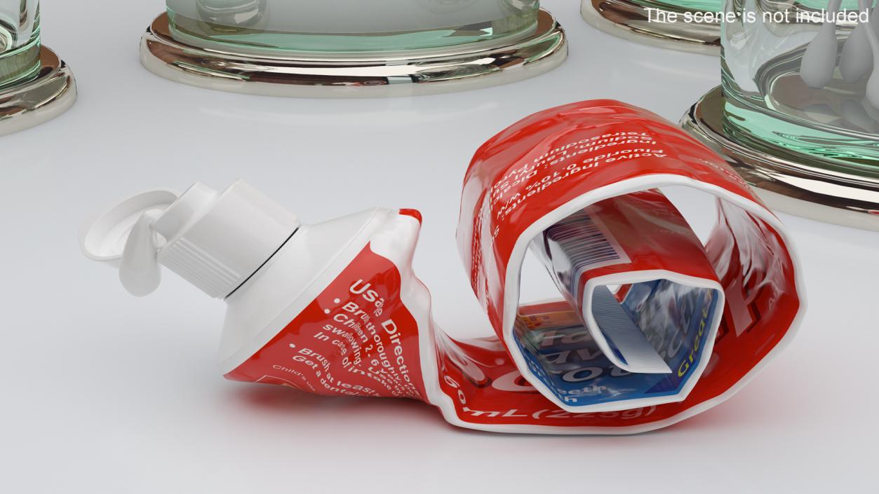 3D Empty Toothpaste Tube