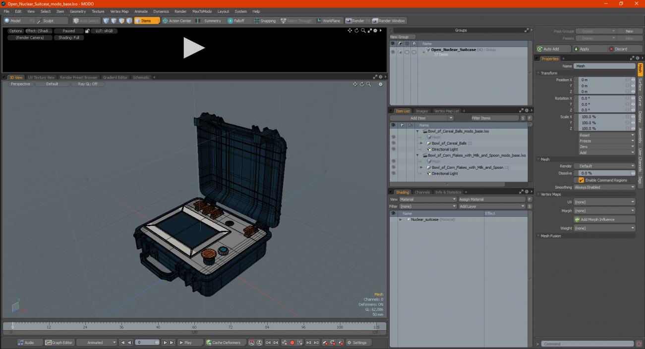 3D Open Nuclear Suitcase