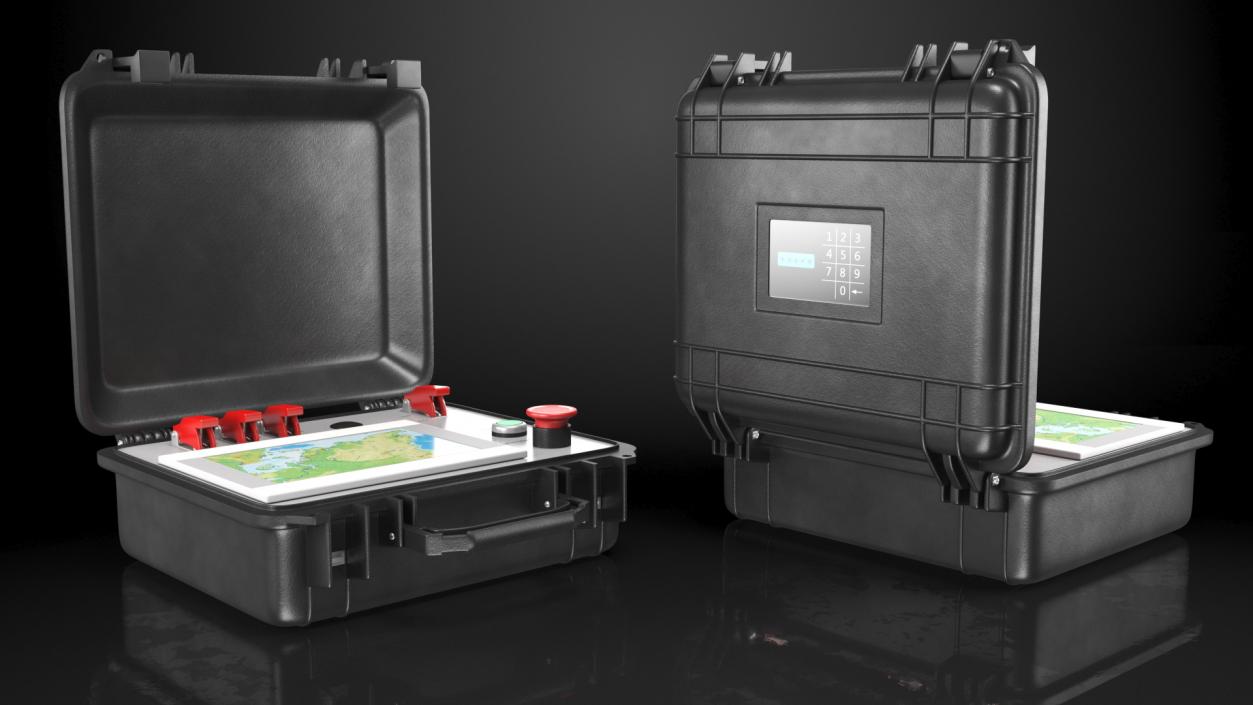 3D Open Nuclear Suitcase