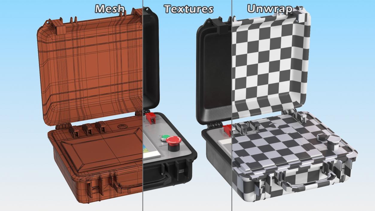 3D Open Nuclear Suitcase