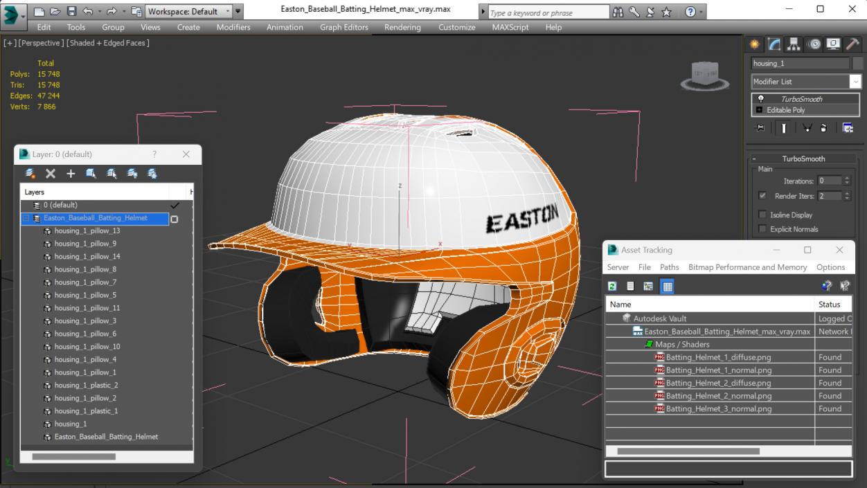 3D model Easton Baseball Batting Helmet