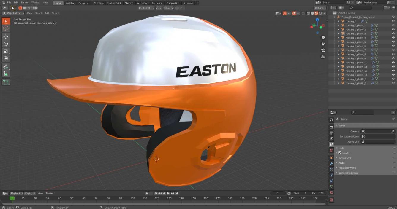 3D model Easton Baseball Batting Helmet