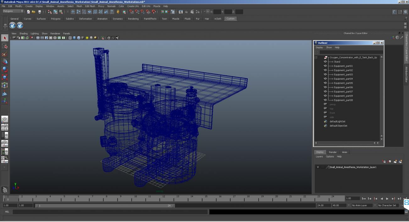 3D model Small Animal Anesthesia Workstation