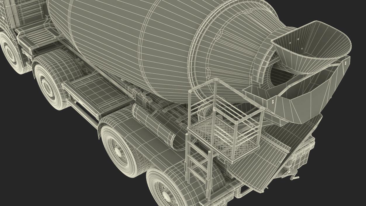 3D model Cement Mixer Truck Lafarge Livery Rigged