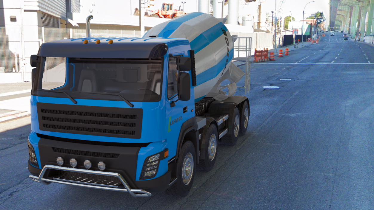 3D model Cement Mixer Truck Lafarge Livery Rigged