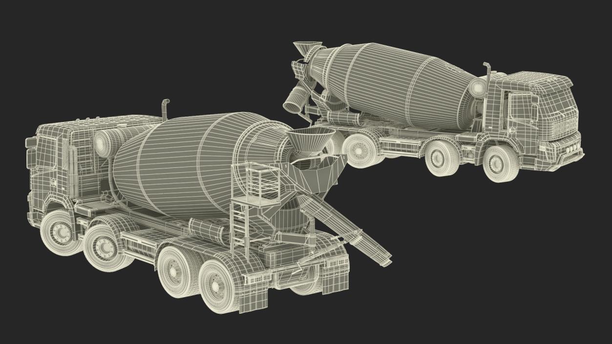 3D model Cement Mixer Truck Lafarge Livery Rigged