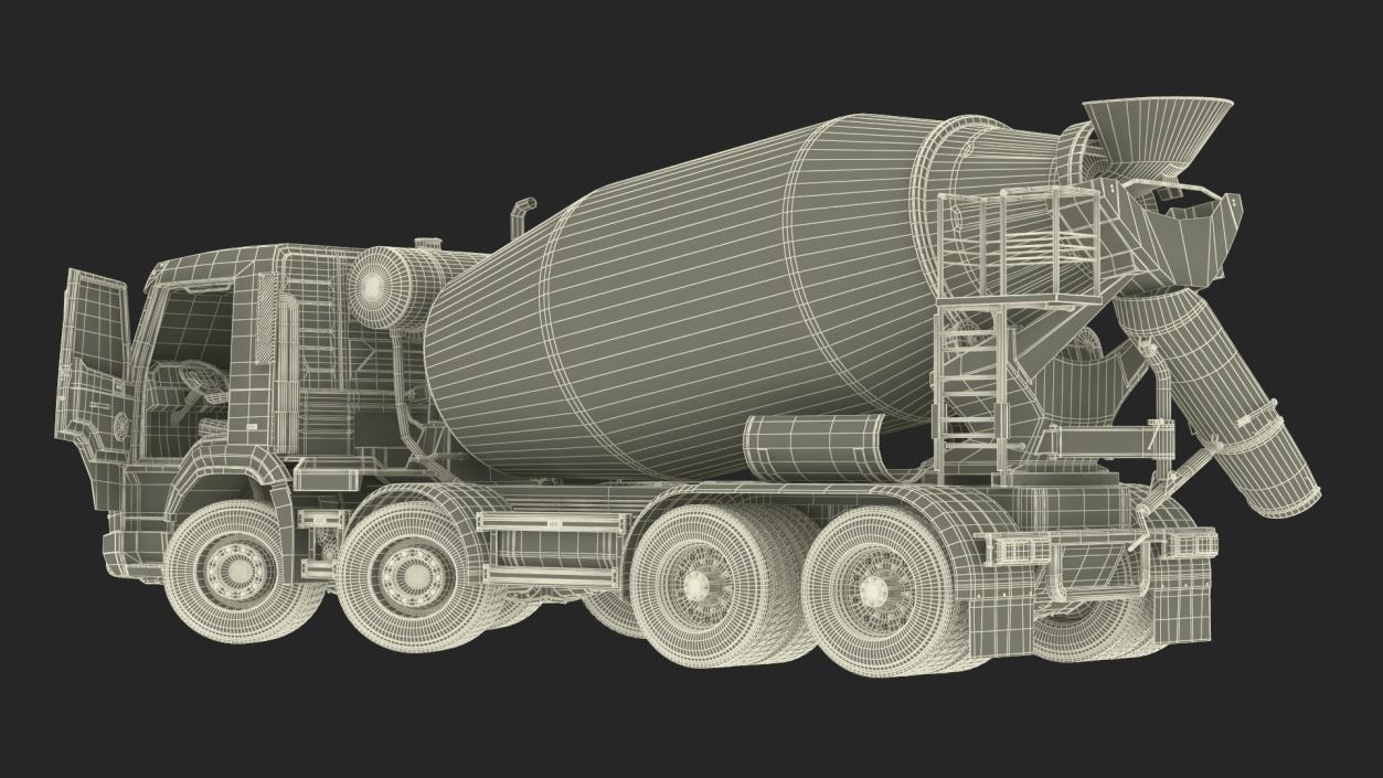 3D model Cement Mixer Truck Lafarge Livery Rigged