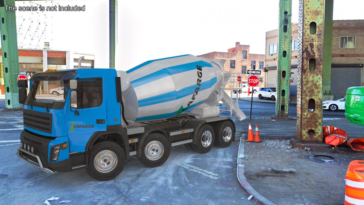 3D model Cement Mixer Truck Lafarge Livery Rigged