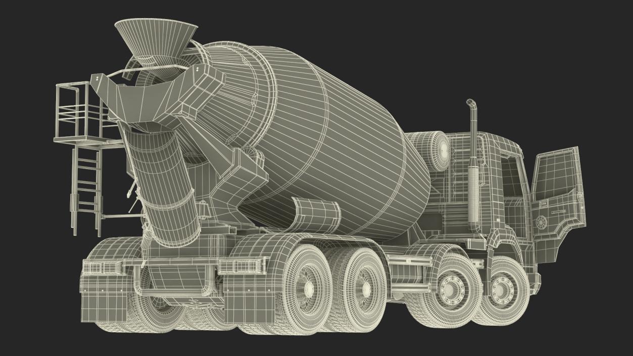 3D model Cement Mixer Truck Lafarge Livery Rigged