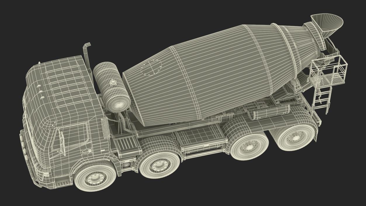 3D model Cement Mixer Truck Lafarge Livery Rigged