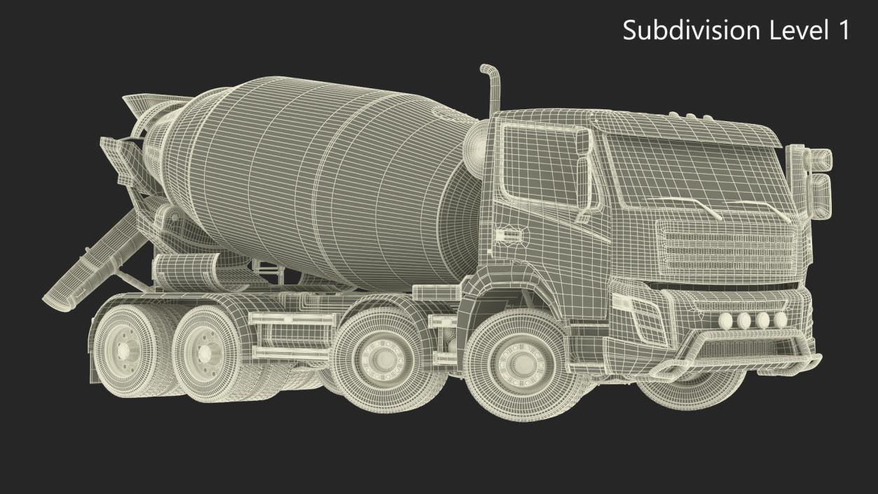 3D model Cement Mixer Truck Lafarge Livery Rigged