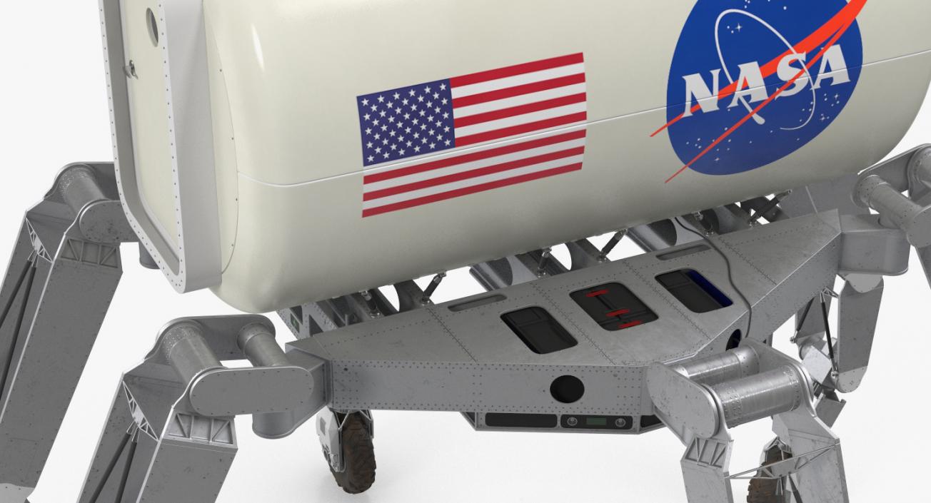 3D ATHLETE Lunar Rover Rigged