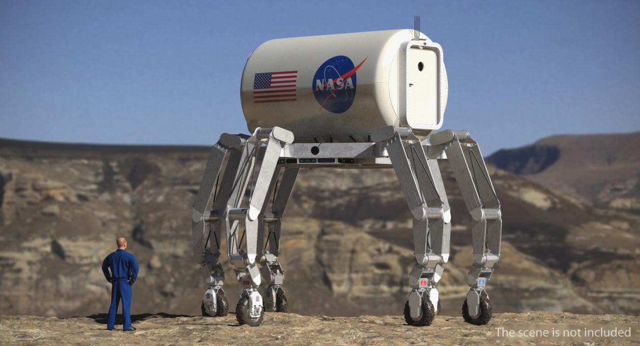 3D ATHLETE Lunar Rover Rigged