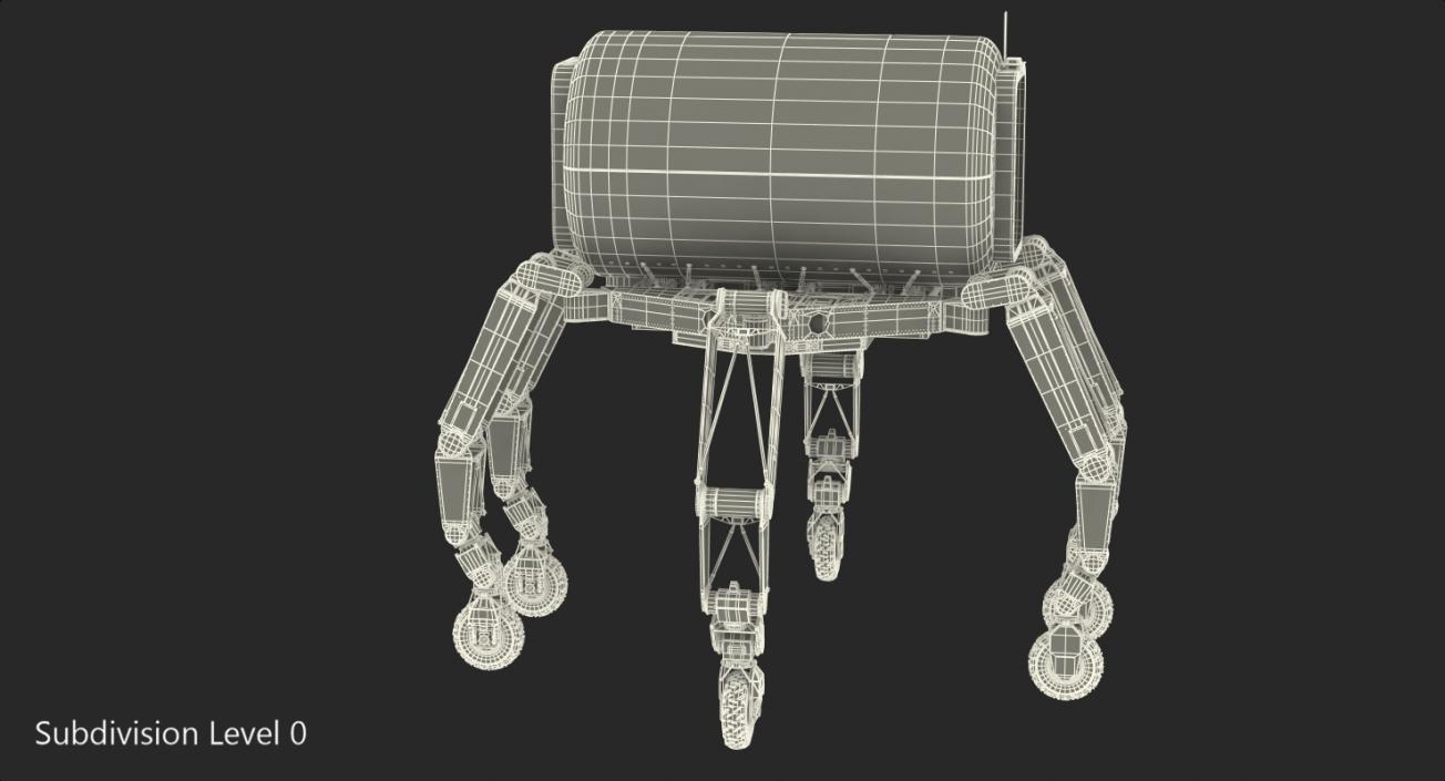 3D ATHLETE Lunar Rover Rigged