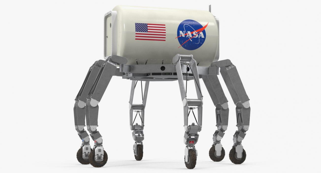 3D ATHLETE Lunar Rover Rigged