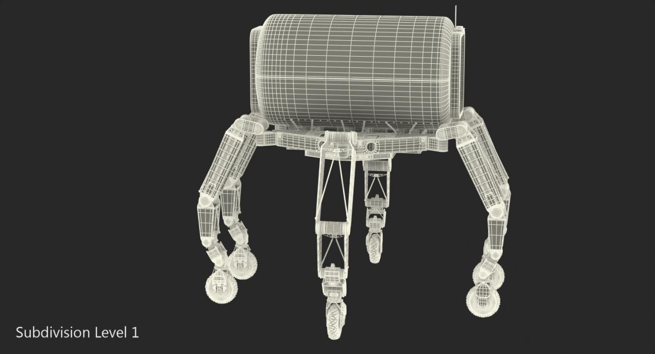 3D ATHLETE Lunar Rover Rigged