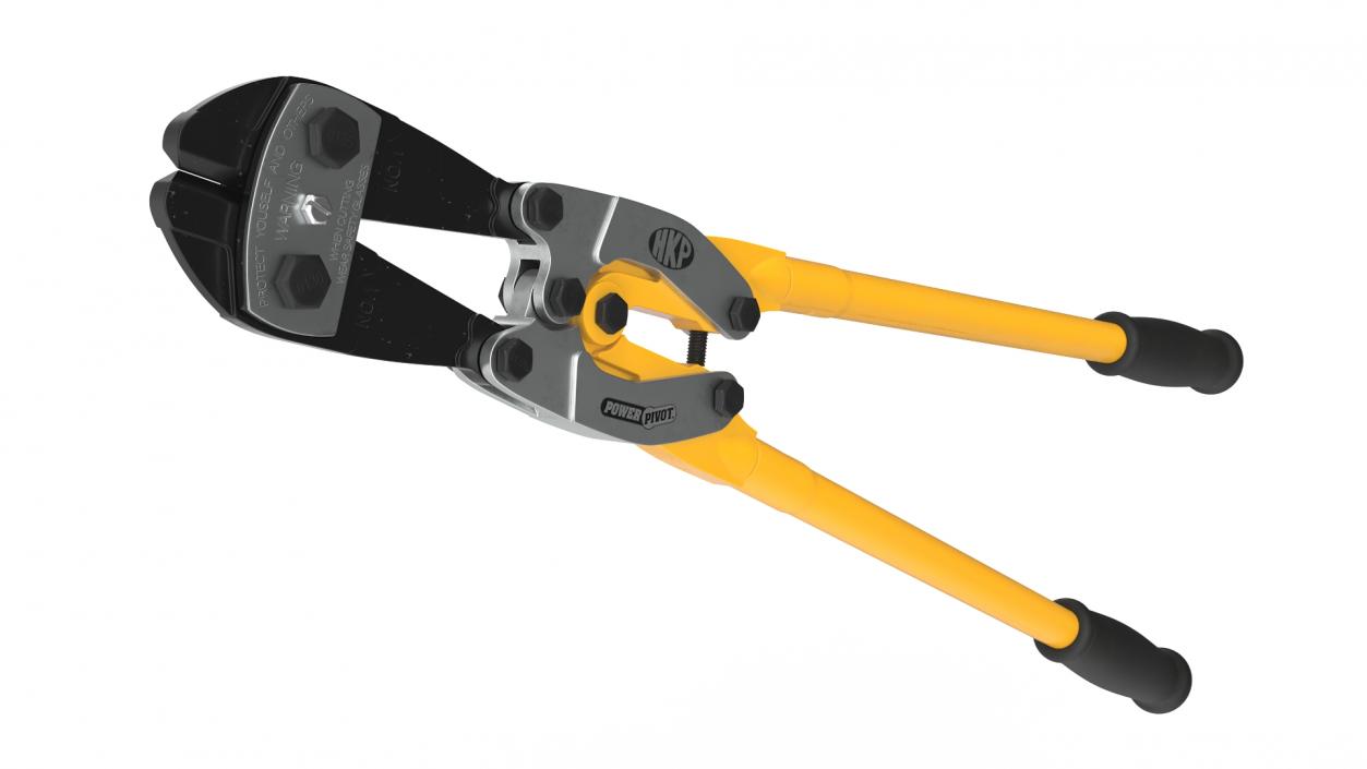 3D model Bolt Cutter Tool Yellow Rigged