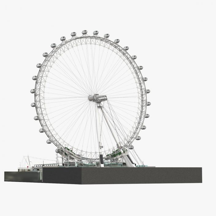 3D model Observation Ferris Wheel Rigged for Maya