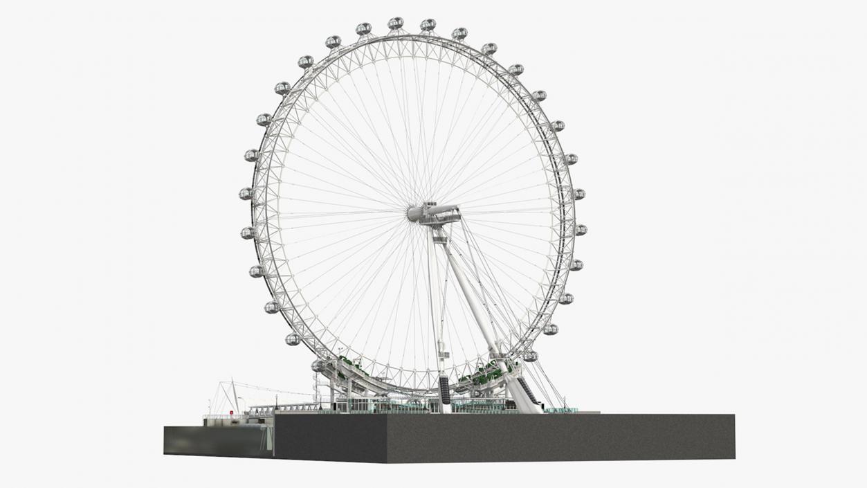 3D model Observation Ferris Wheel Rigged for Maya