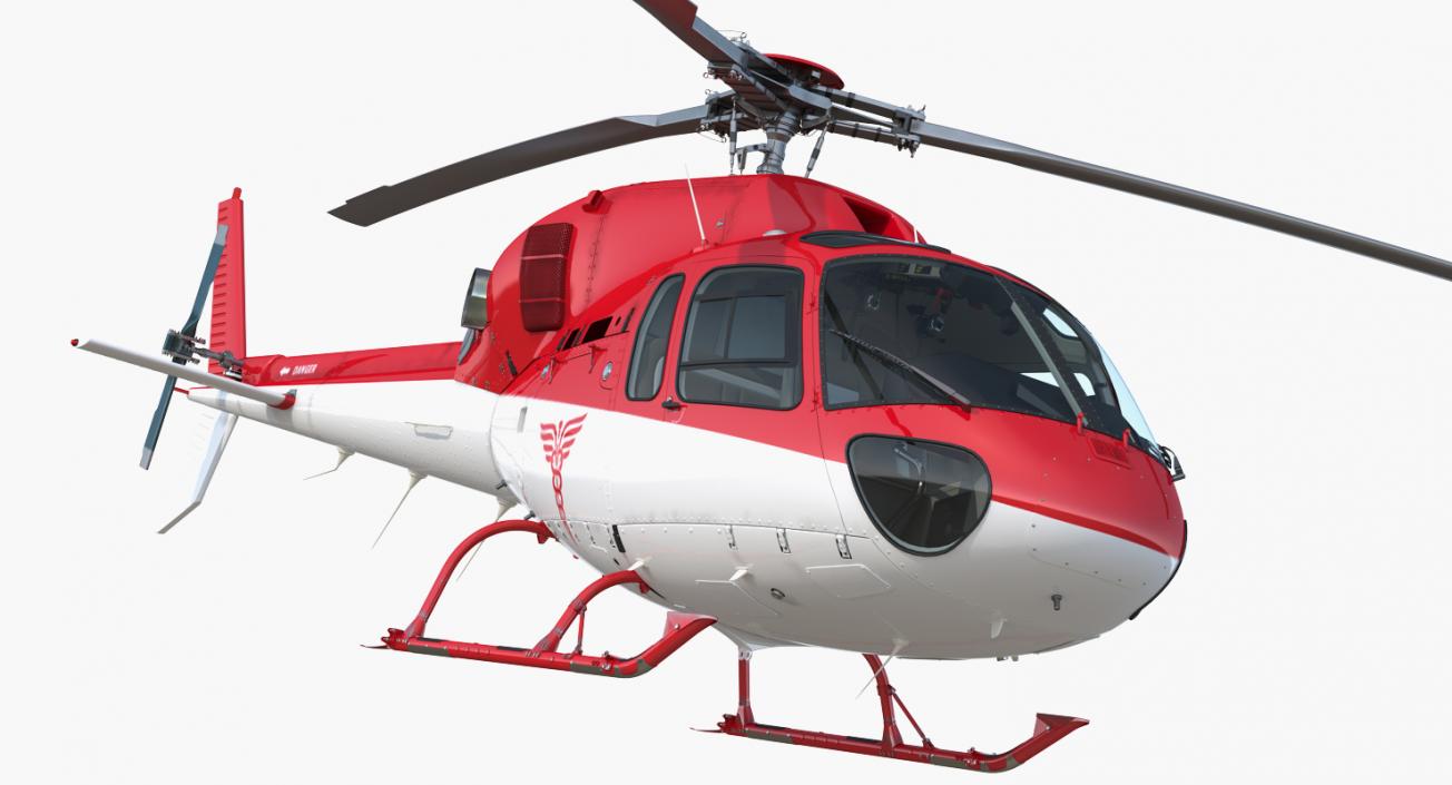 3D Medical Air Rescue Helicopter Eurocopter AS-355N model