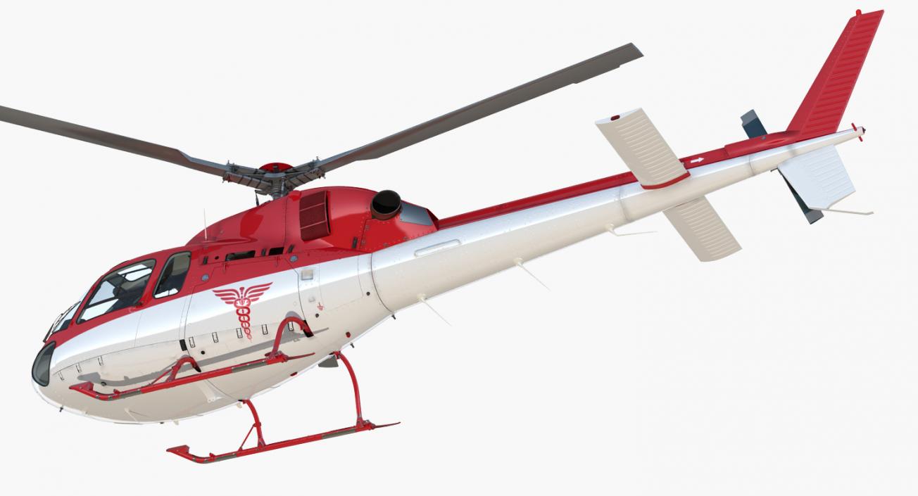 3D Medical Air Rescue Helicopter Eurocopter AS-355N model