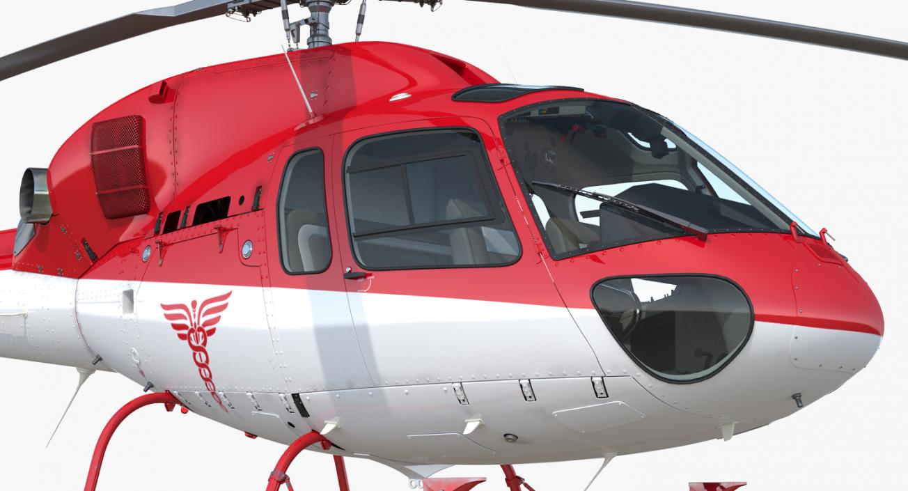 3D Medical Air Rescue Helicopter Eurocopter AS-355N model