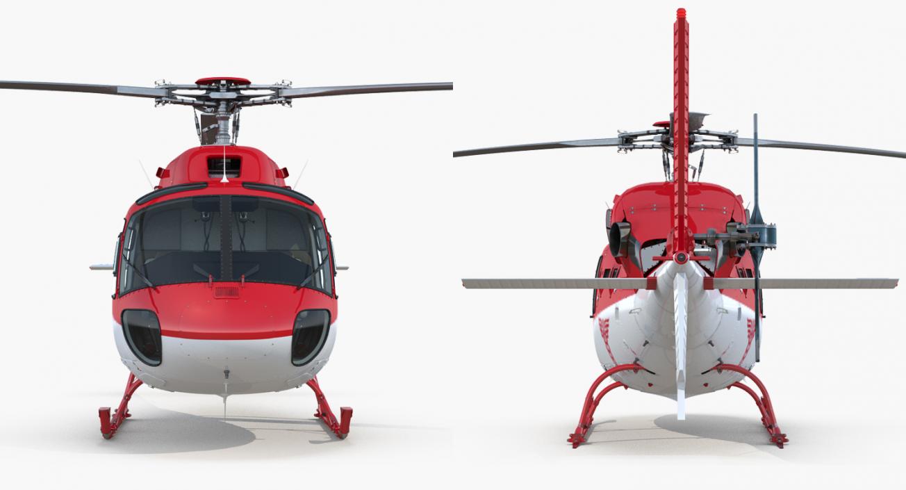 3D Medical Air Rescue Helicopter Eurocopter AS-355N model