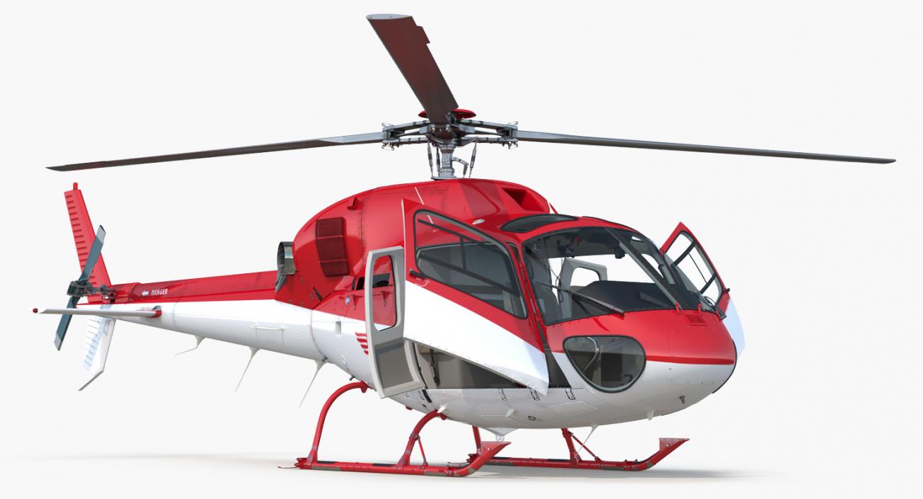 3D Medical Air Rescue Helicopter Eurocopter AS-355N model