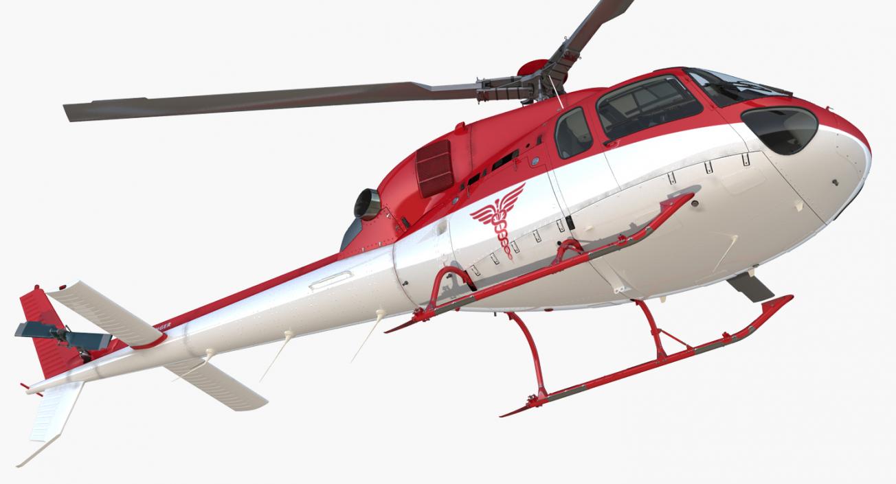 3D Medical Air Rescue Helicopter Eurocopter AS-355N model