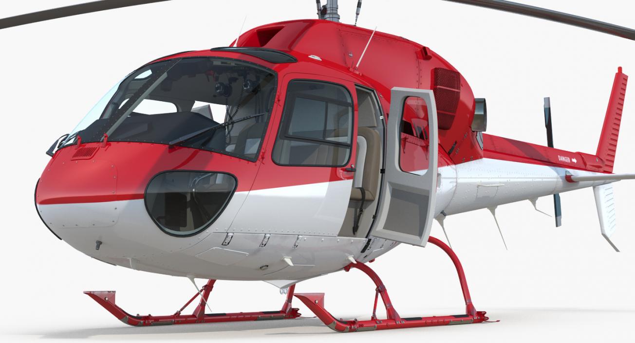 3D Medical Air Rescue Helicopter Eurocopter AS-355N model