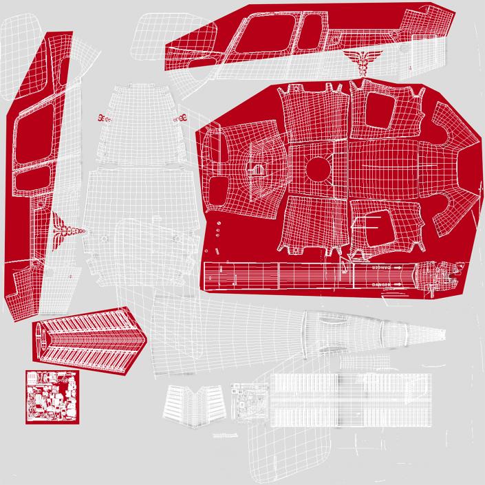 3D Medical Air Rescue Helicopter Eurocopter AS-355N model