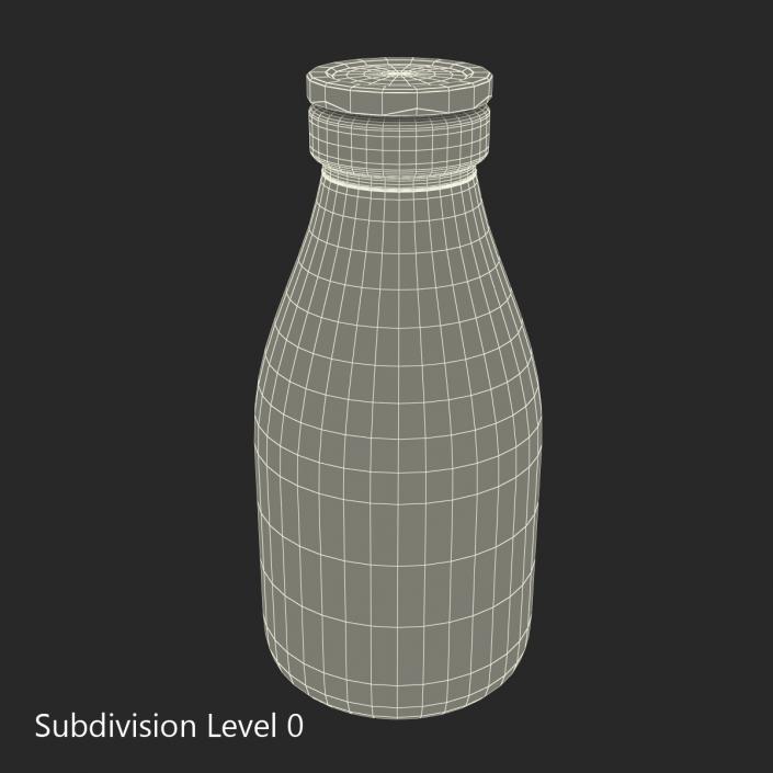 Milk Glass Pint Bottle 3D