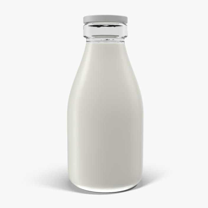 Milk Glass Pint Bottle 3D