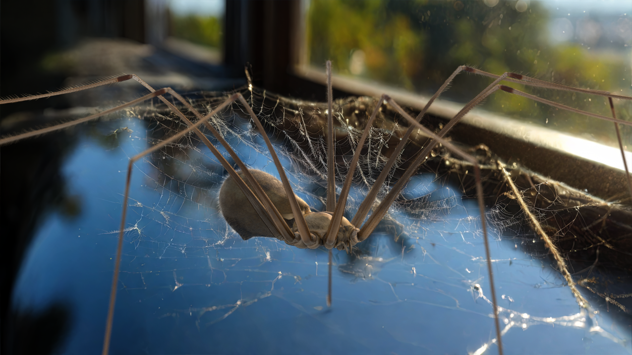 3D model Daddy Long-legs Spider Fur Rigged 2