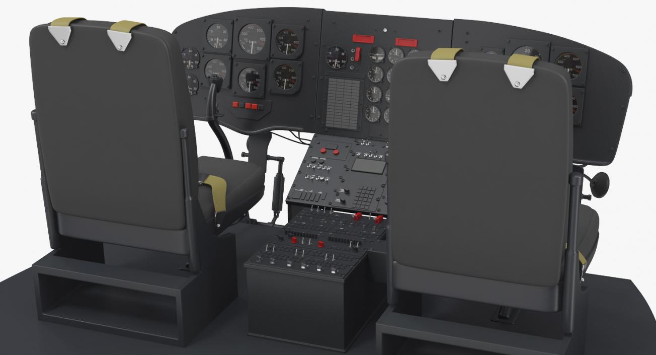 3D Helicopter Control Panels Collection 4 model