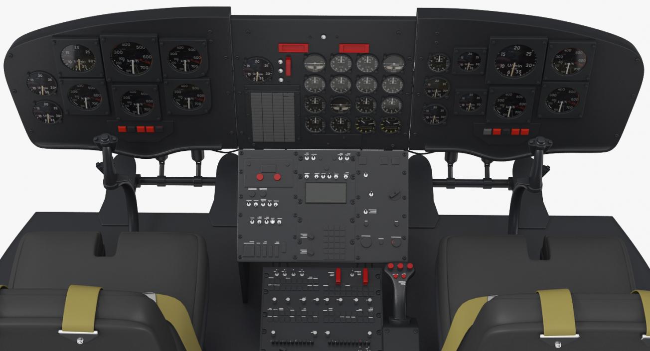 3D Helicopter Control Panels Collection 4 model