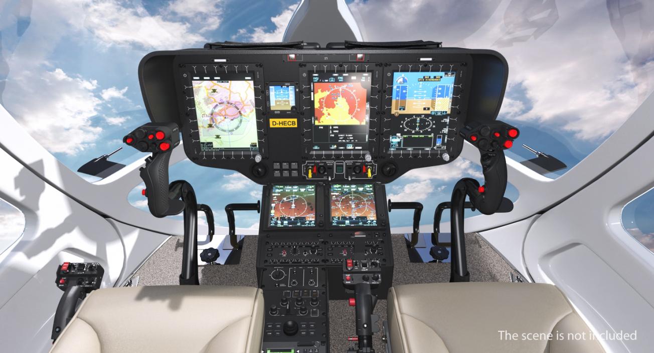 3D Helicopter Control Panels Collection 4 model