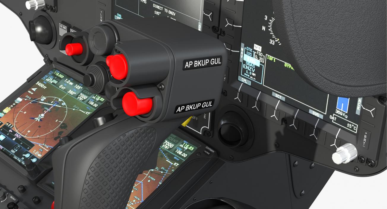 3D Helicopter Control Panels Collection 4 model