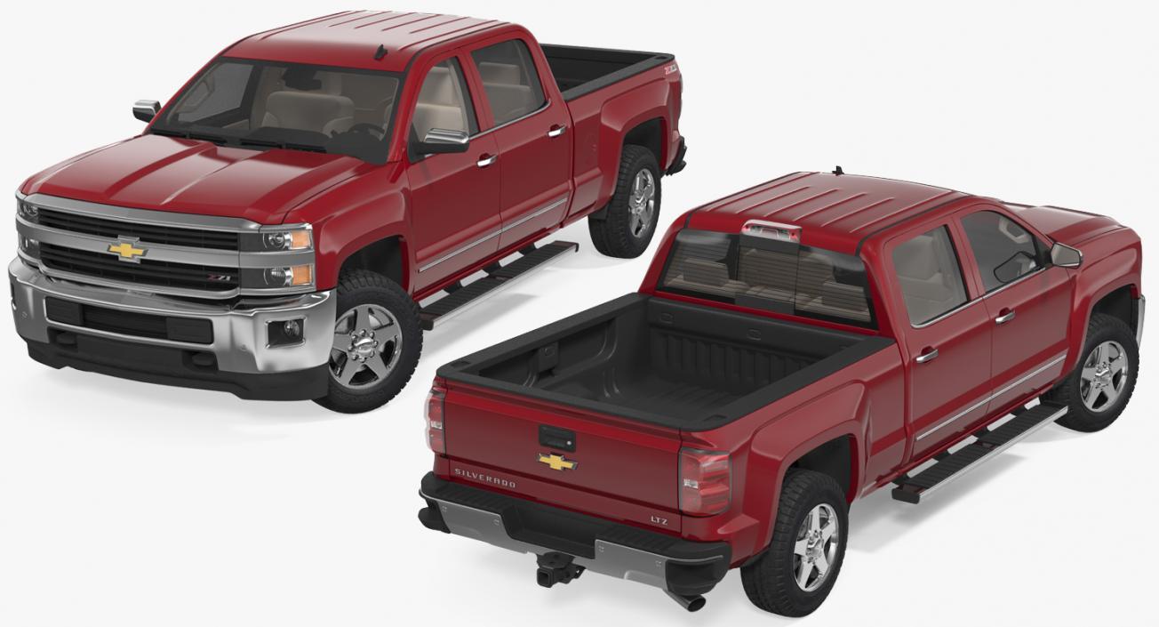 3D Chevrolet Silverado 2015 Rigged