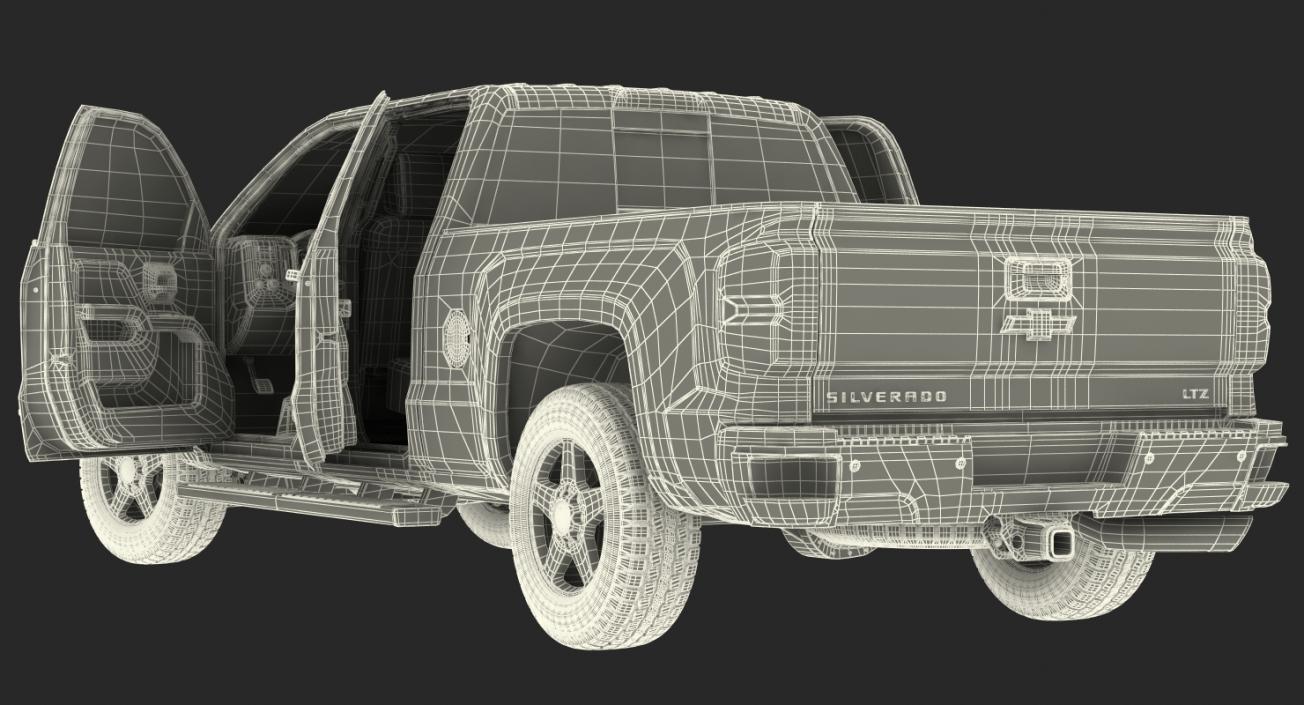 3D Chevrolet Silverado 2015 Rigged