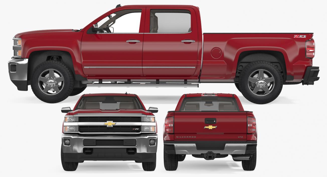 3D Chevrolet Silverado 2015 Rigged