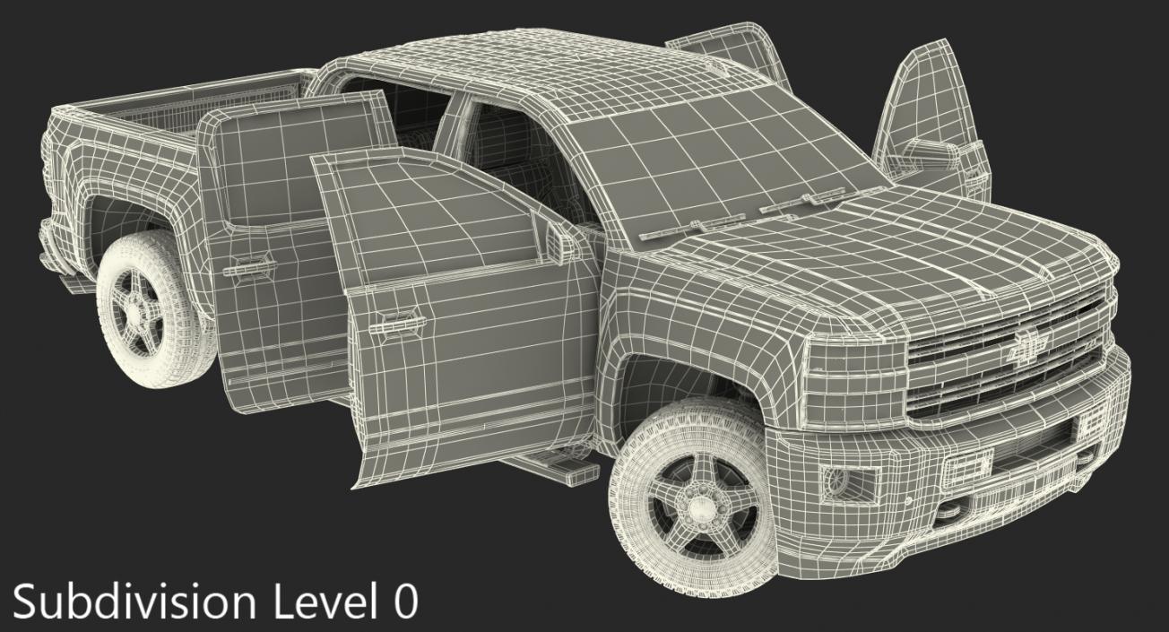 3D Chevrolet Silverado 2015 Rigged