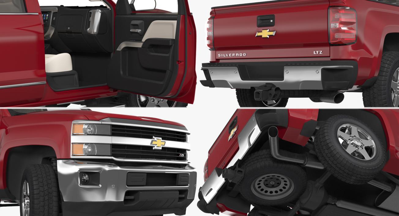 3D Chevrolet Silverado 2015 Rigged