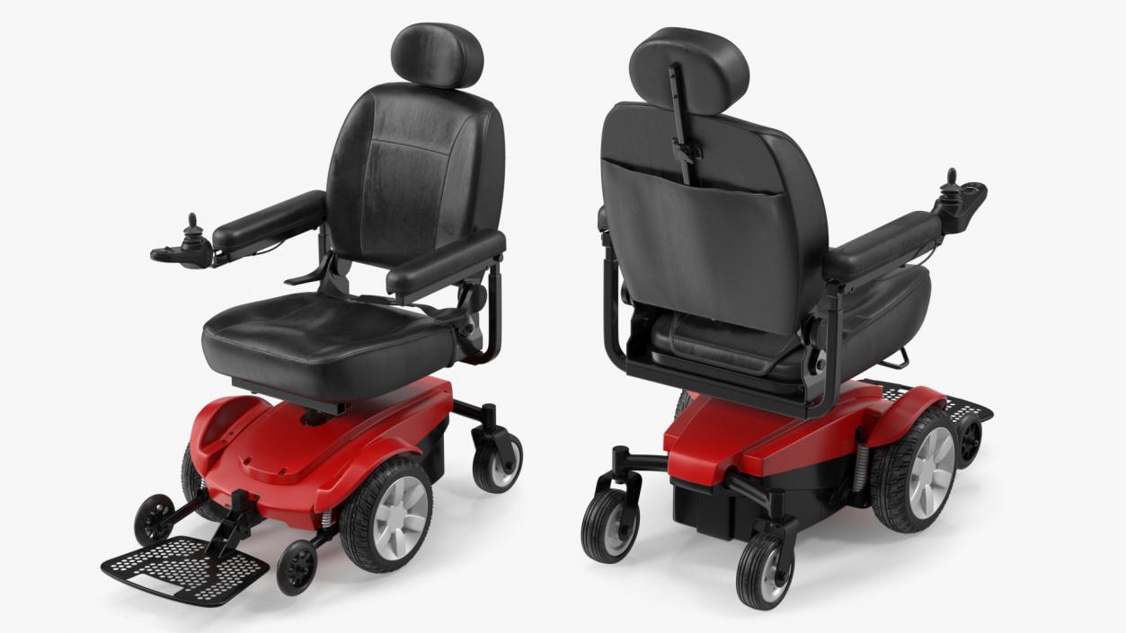 3D Electric Wheelchair Rigged 2 model