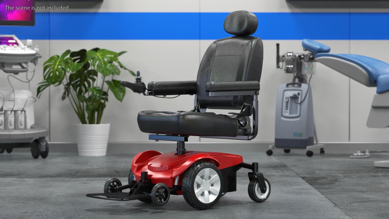 3D Electric Wheelchair Rigged 2 model