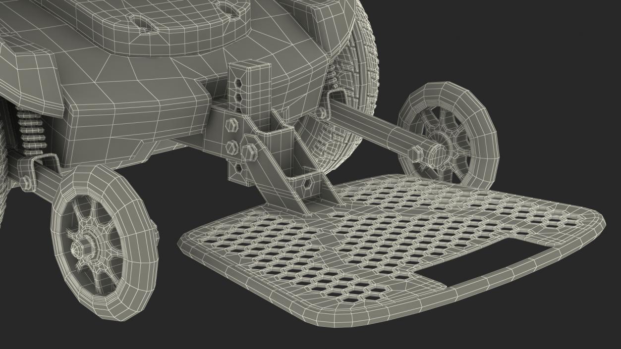 3D Electric Wheelchair Rigged 2 model