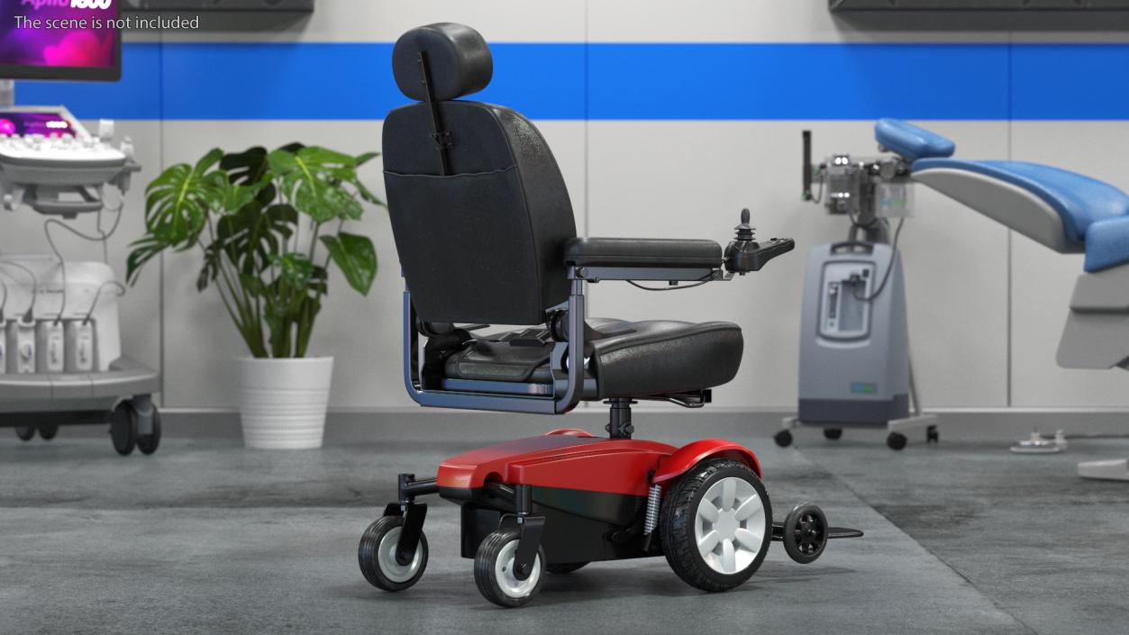 3D Electric Wheelchair Rigged 2 model