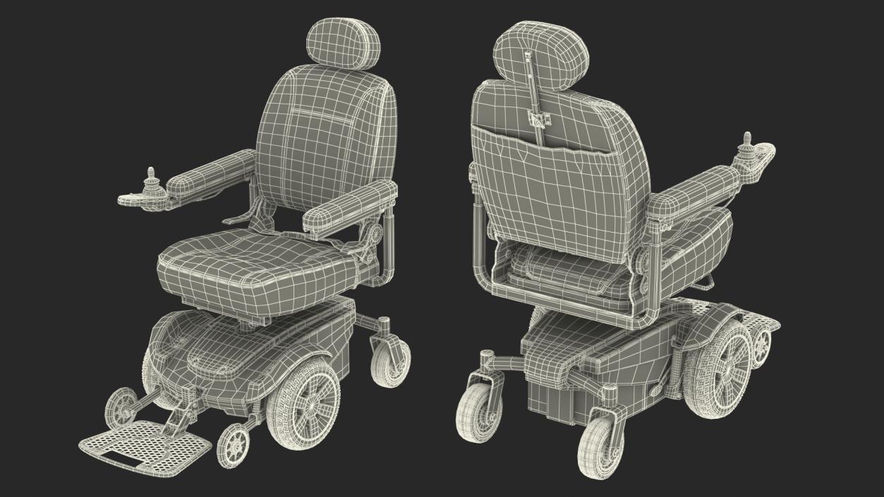 3D Electric Wheelchair Rigged 2 model